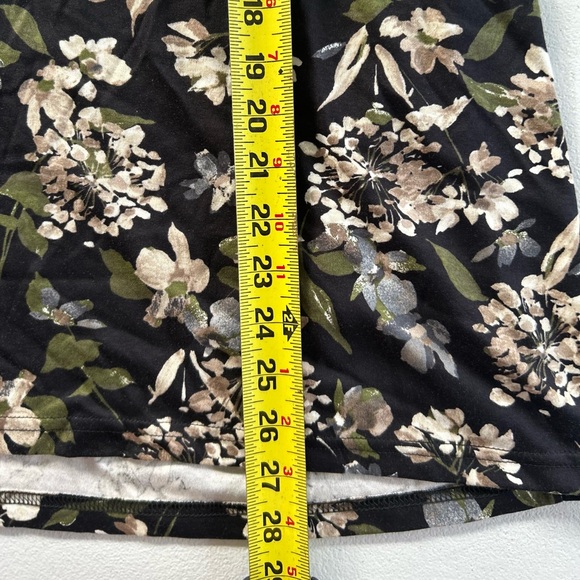 NWT!Croft & Barrow Black Floral Short Sleeve Top 100% Cotton Size 3X - Picture 8 of 8